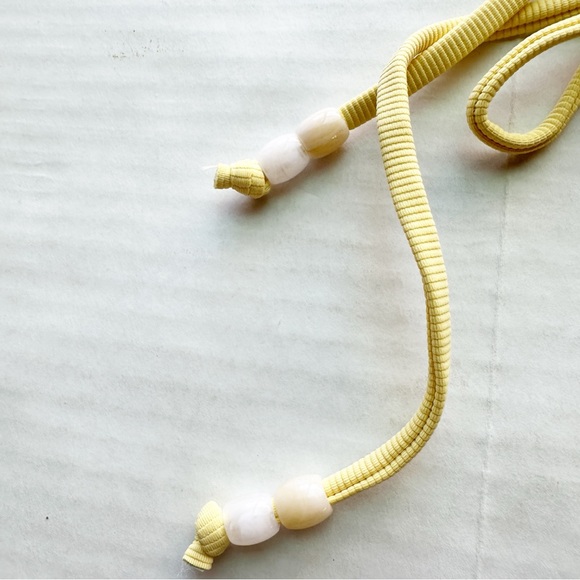 Wilo New Beaded 2 Piece Triangular Bikini in Butter Yellow NWT - Picture 6 of 16